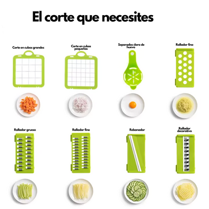 Picaflash® – Cortador de Verduras Multifuncional 14 en 1